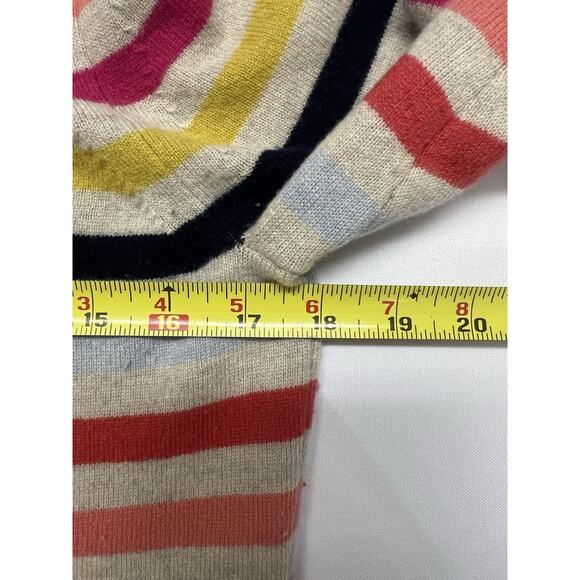 Pure Collection 100% Cashmere Womens Cardigan Size 6 Striped Sweater - Picture 2 of 9